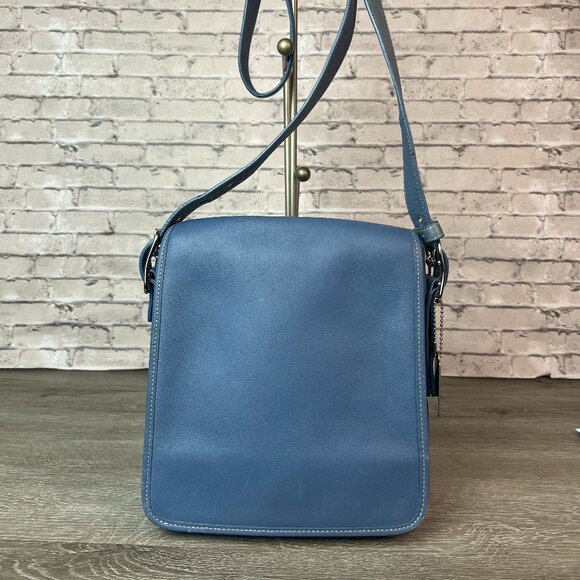 Vintage Coach 9335 Legacy Studio Flap Bag Periwinkle Blue - Picture 1 of 6